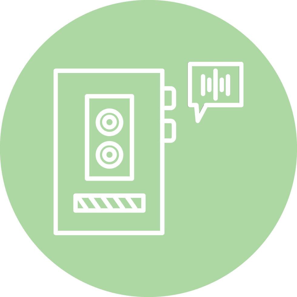Voice Recorder Illustration Icon vector