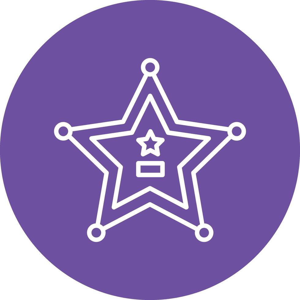 Sheriff Badge Illustration Icon vector