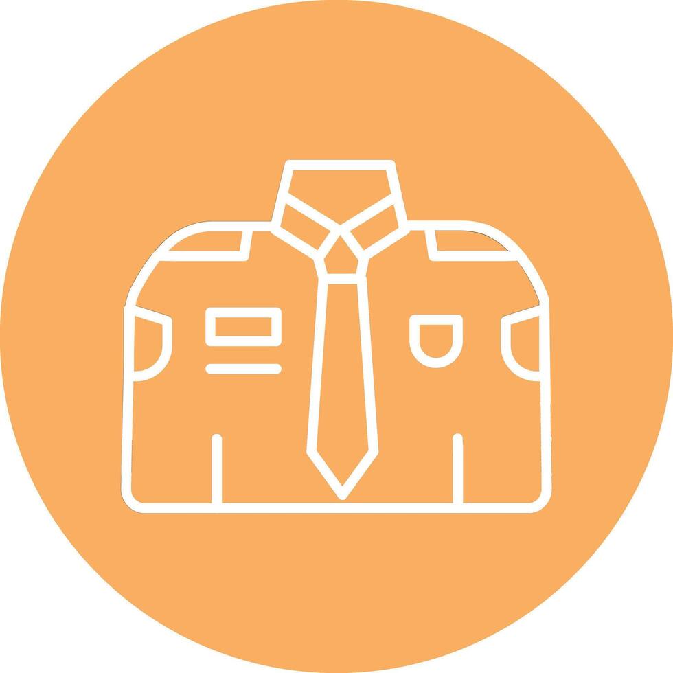 Police Uniform Illustration Icon vector