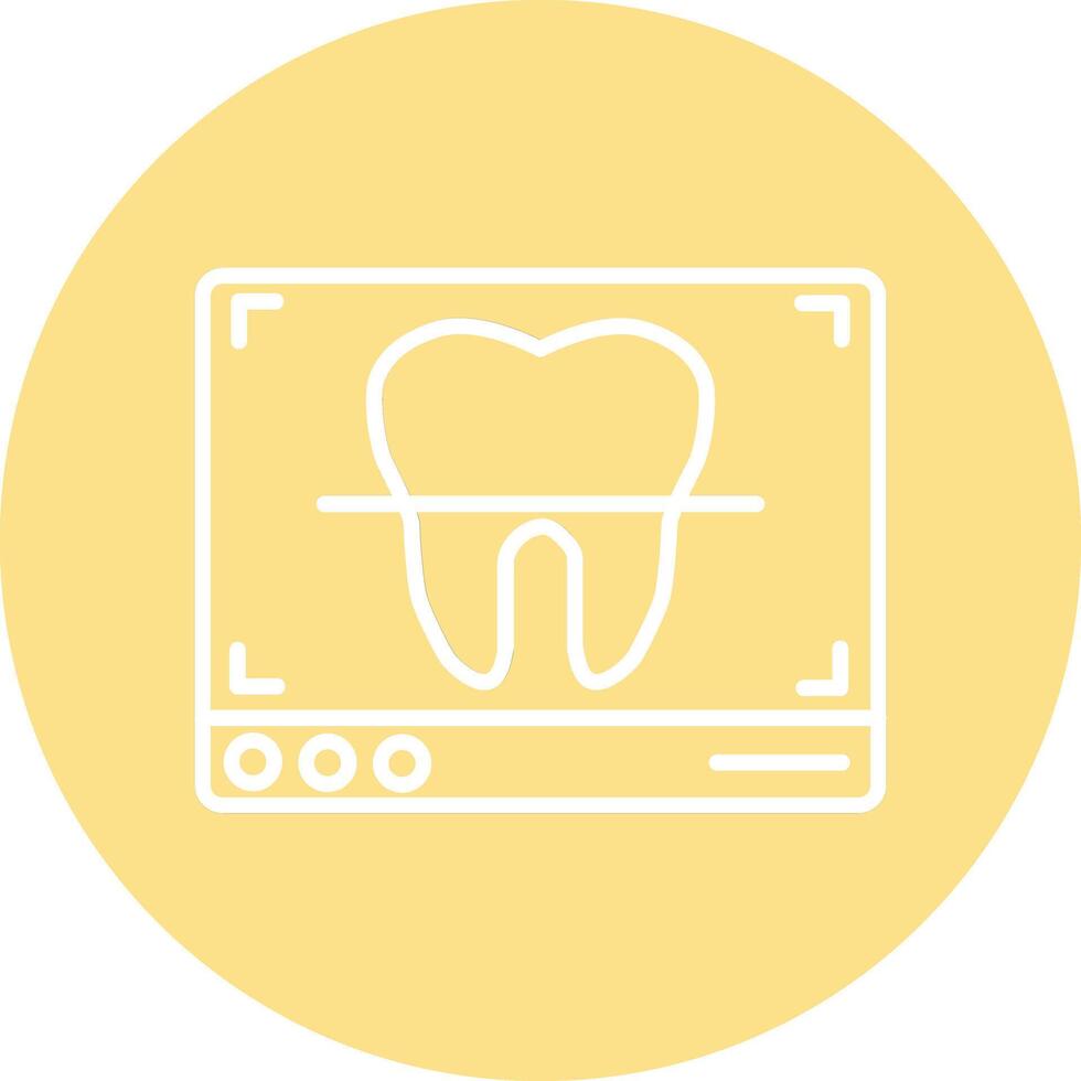 Tooth Xray Illustration Icon vector