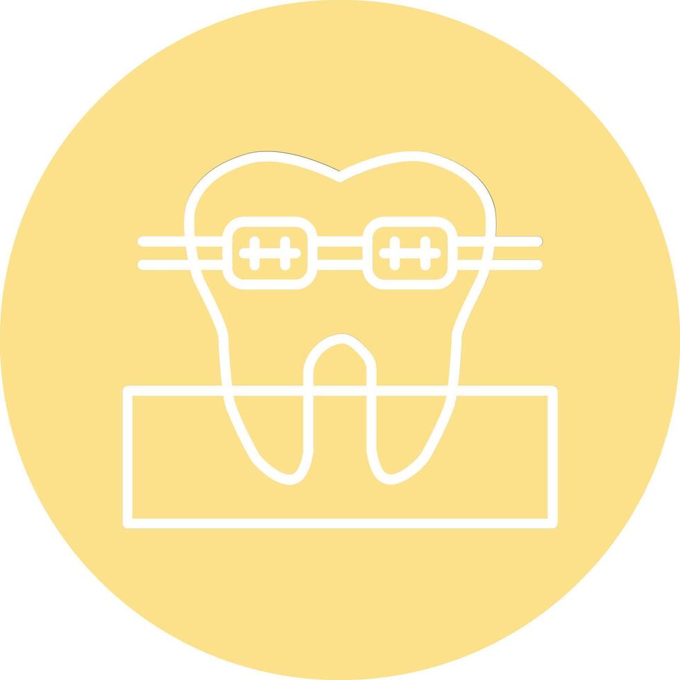 Tooth Braces Illustration Icon vector
