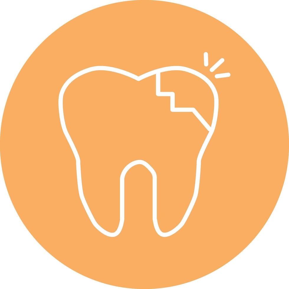 Tooth Decayed Illustration Icon vector