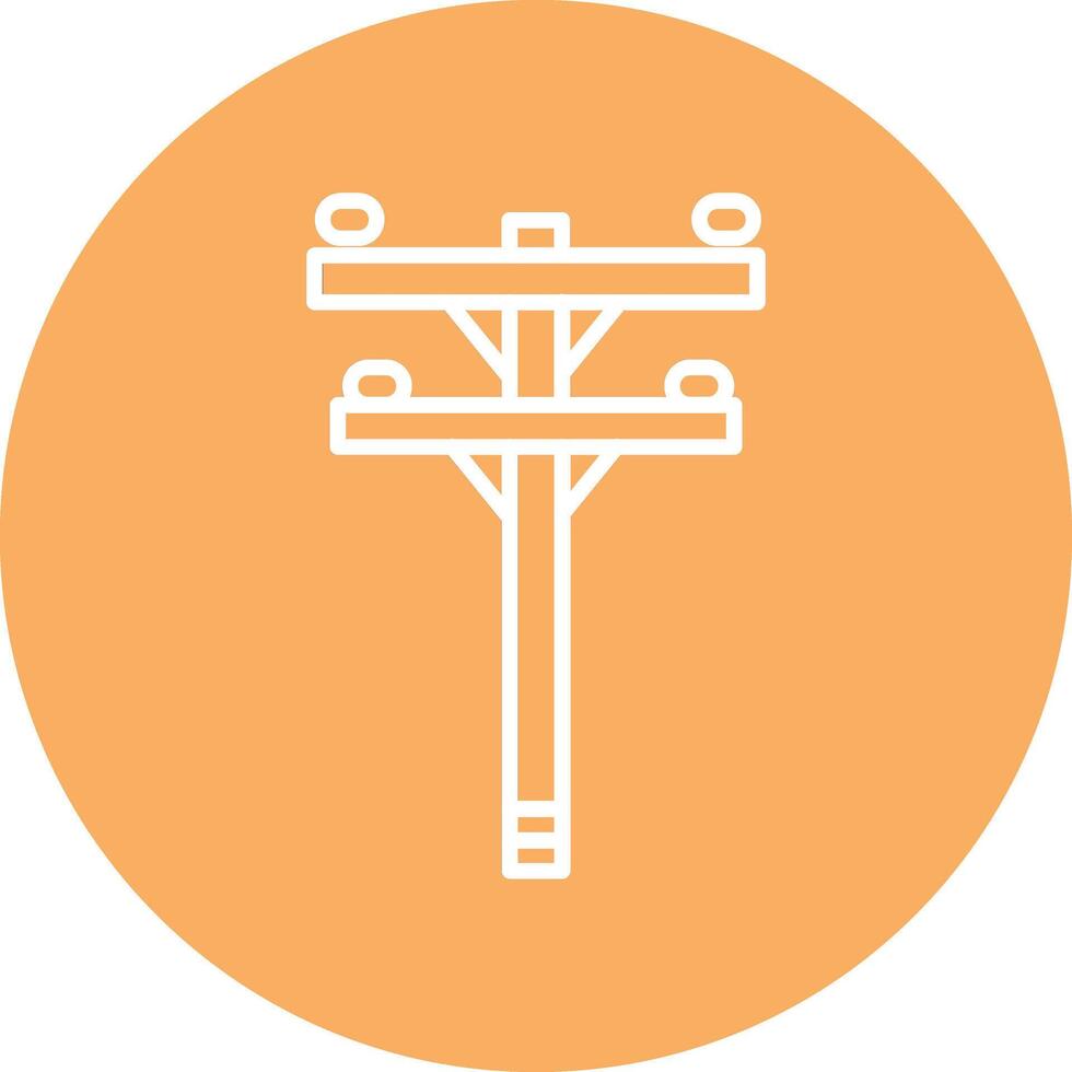 Electric Pole Illustration Icon vector