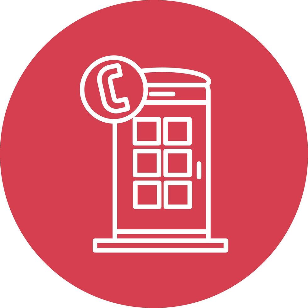 Phone Booth Illustration Icon vector