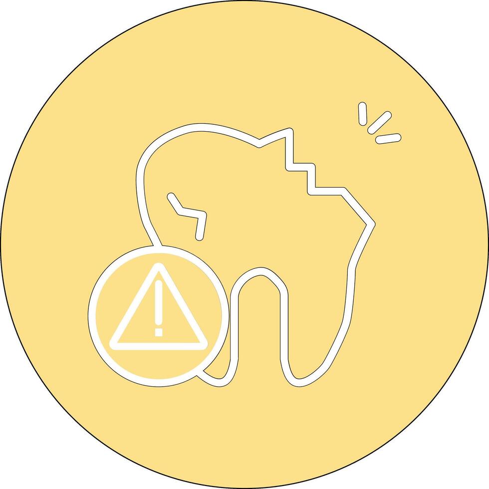 Tooth Problem Illustration Icon vector