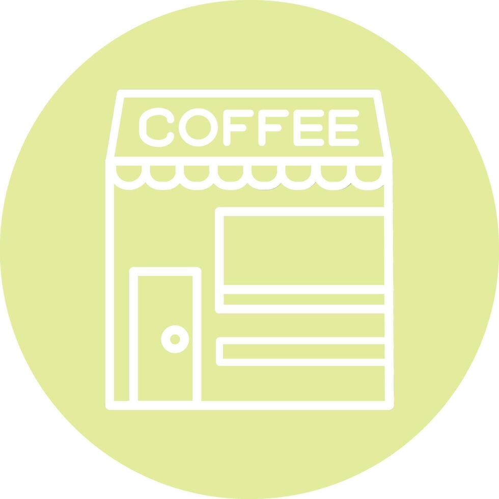Coffee Shop Illustration Icon vector