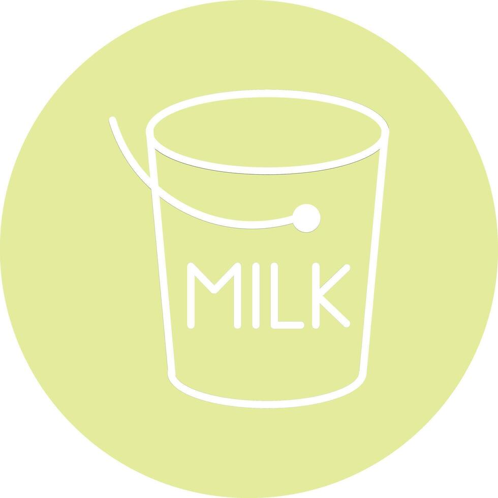 Milk Bucket Illustration Icon vector