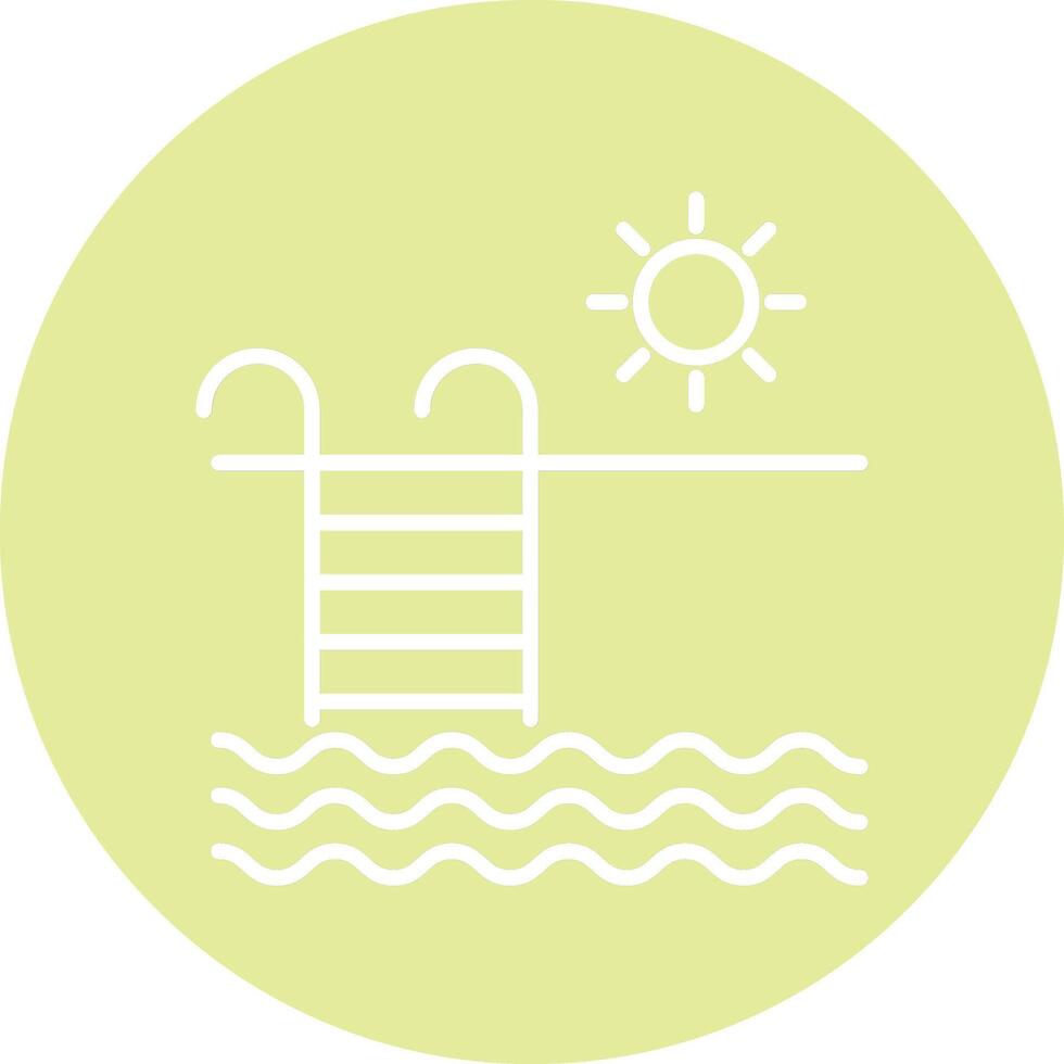 Swimming Pool Illustration Icon vector