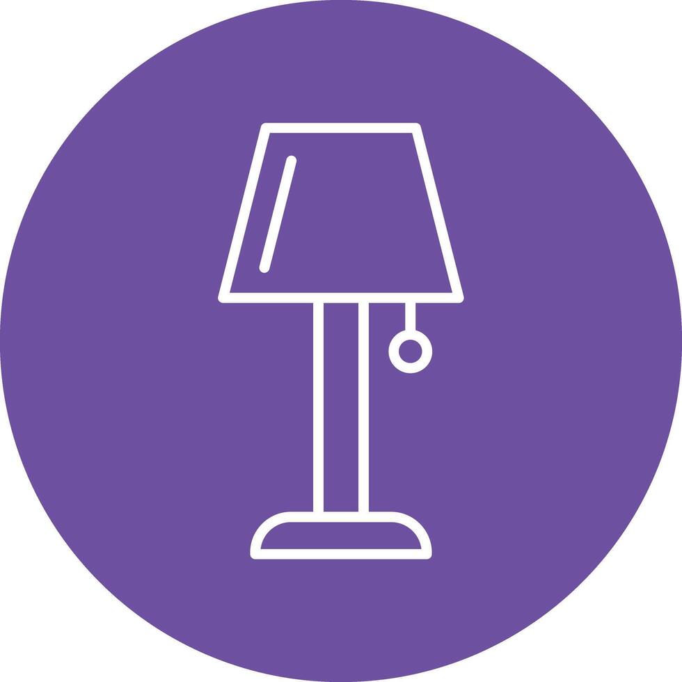 Table Lamp Illustration Icon vector
