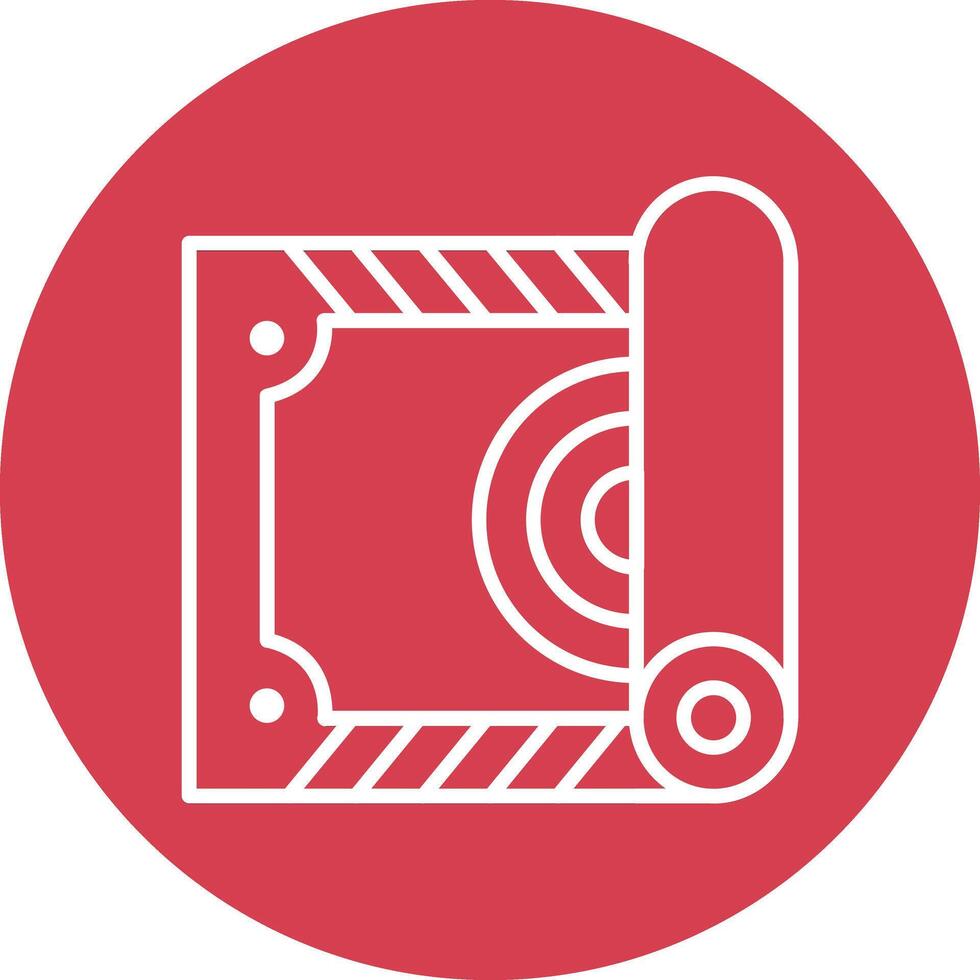 Mat Illustration Icon vector