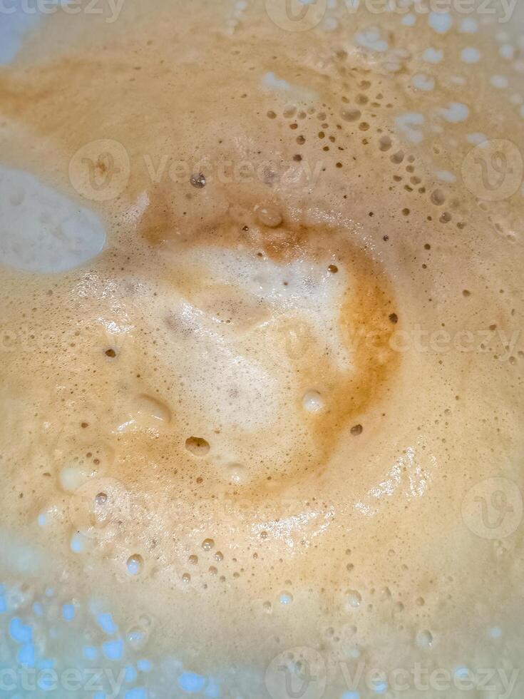 Bubble mocha coffee top plan relax time concept. High quality photo