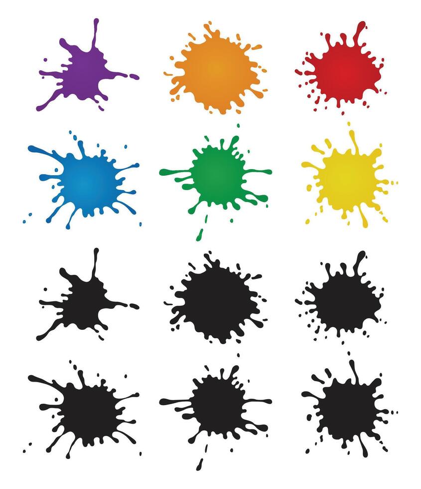 Colorful paint splatter vector