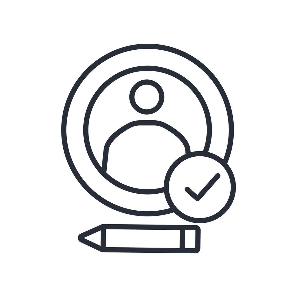 profile icon. .Editable stroke.linear style sign for use web design,logo.Symbol illustration. vector