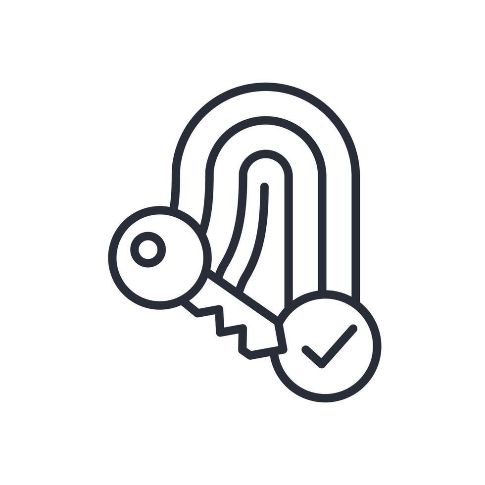 biometrics icon. .Editable stroke.linear style sign for use web design,logo.Symbol illustration. vector