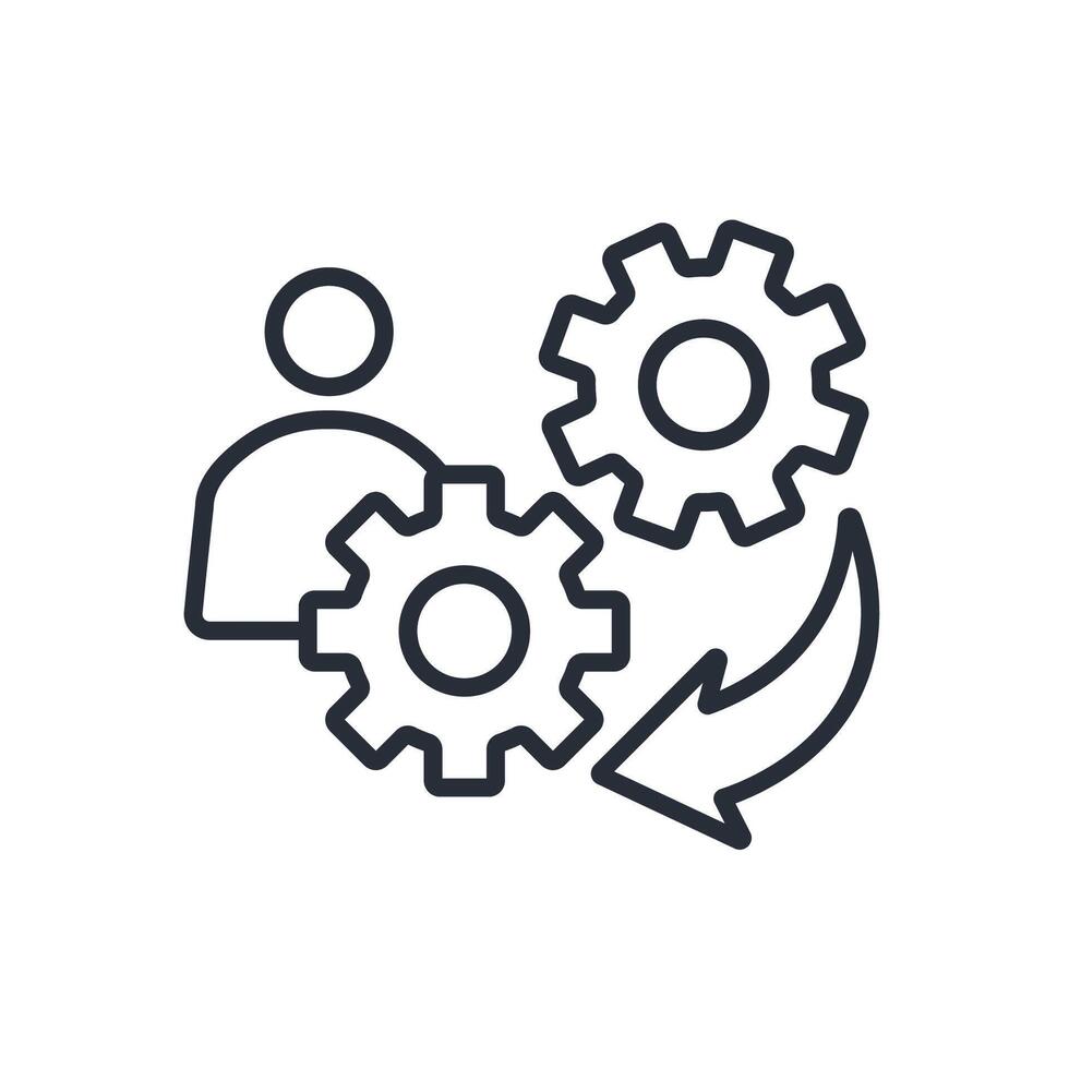 settings icon. .Editable stroke.linear style sign for use web design,logo.Symbol illustration. vector