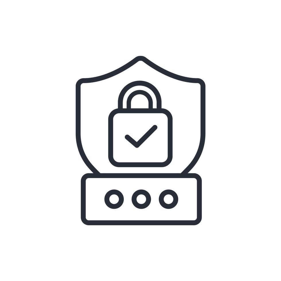 two factor authenticationicon. .Editable stroke.linear style sign for use web design,logo.Symbol illustration. vector