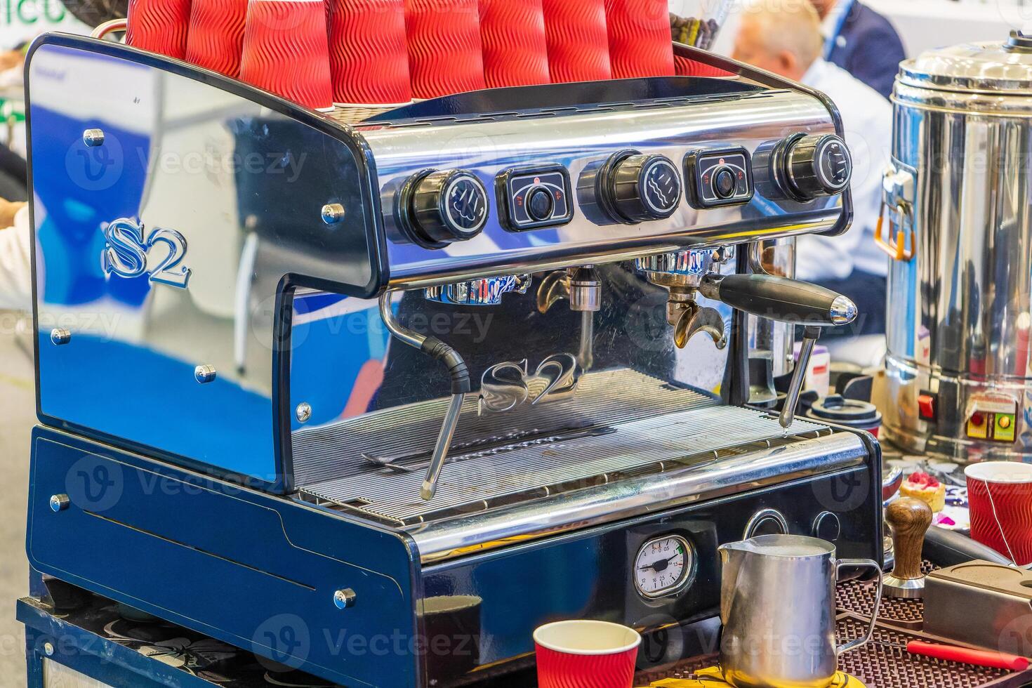 Machine for creating coffee in a cafe or at home photo