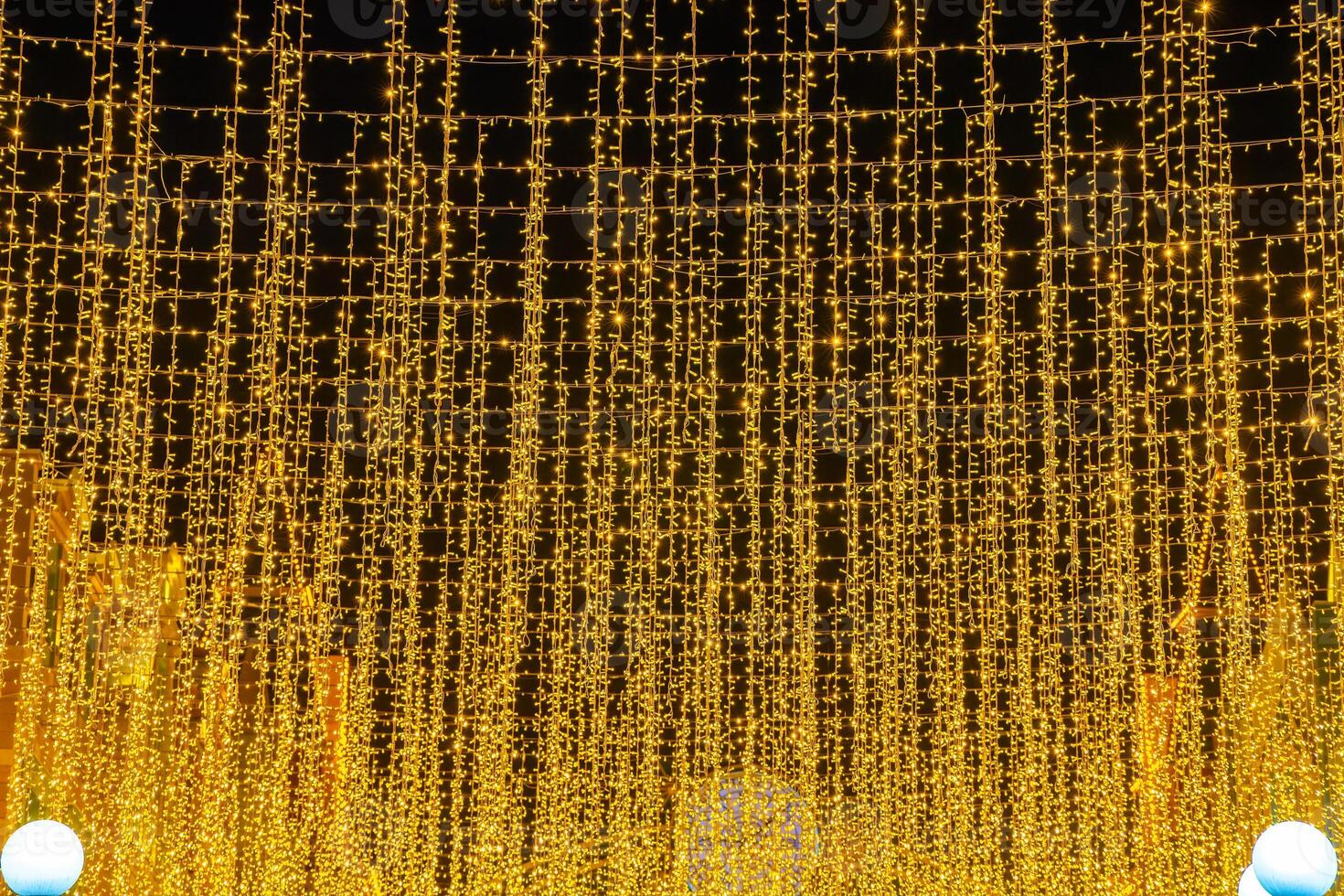 Bright garland for festive decoration photo