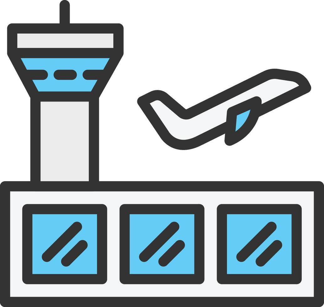 Airport icon image. Suitable for mobile apps, web apps and print media. vector