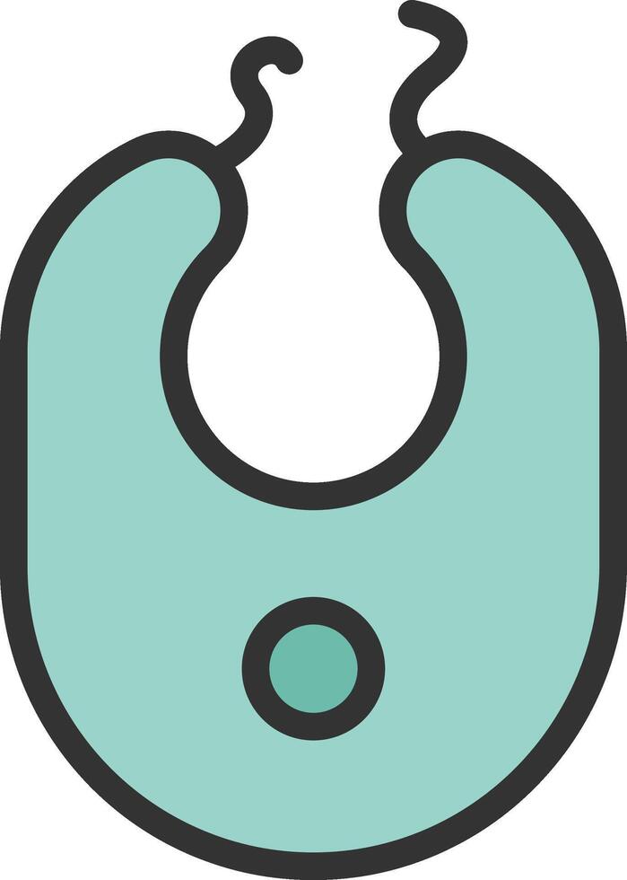 Baby Bib icon image. Suitable for mobile apps, web apps and print media. vector