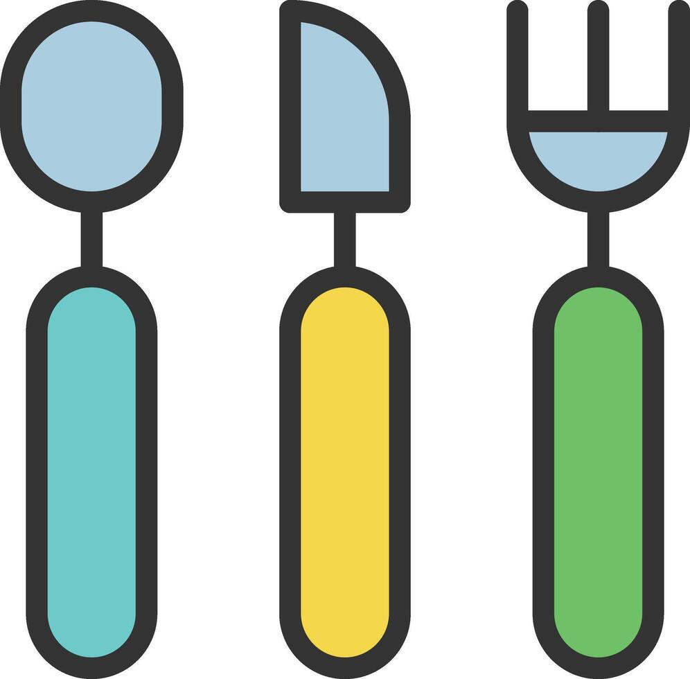 Baby Cutlery icon image. Suitable for mobile apps, web apps and print media. vector