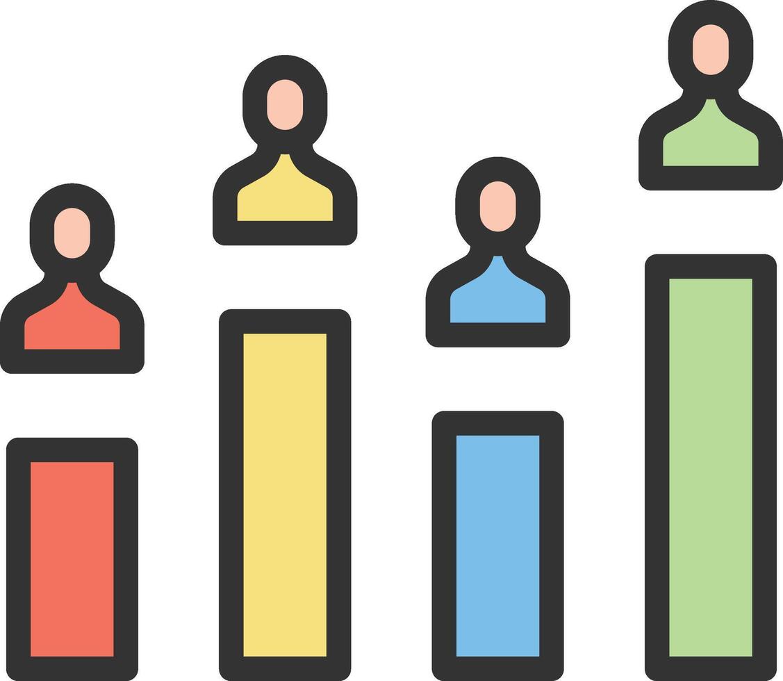 Bar Chart icon image. Suitable for mobile apps, web apps and print media. vector