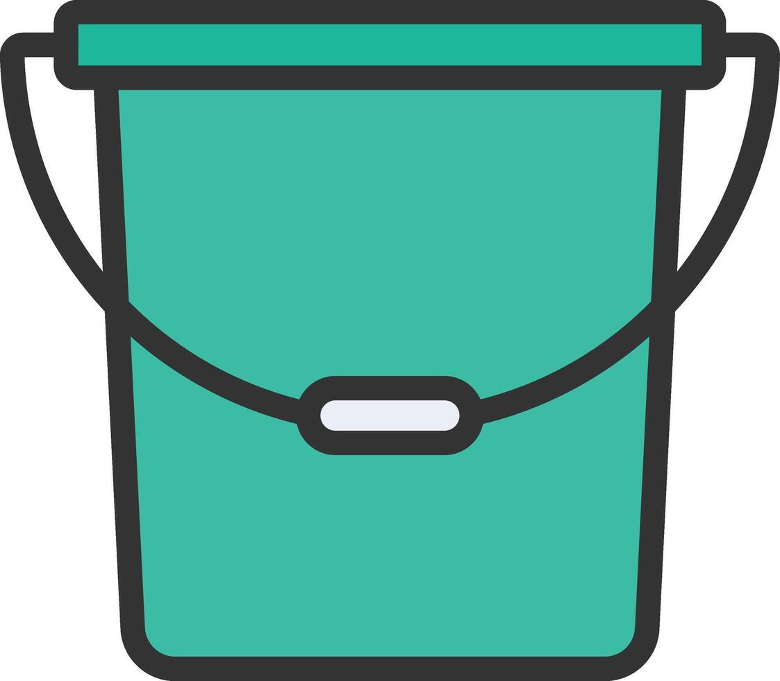 Bucket icon image. Suitable for mobile apps, web apps and print media. vector