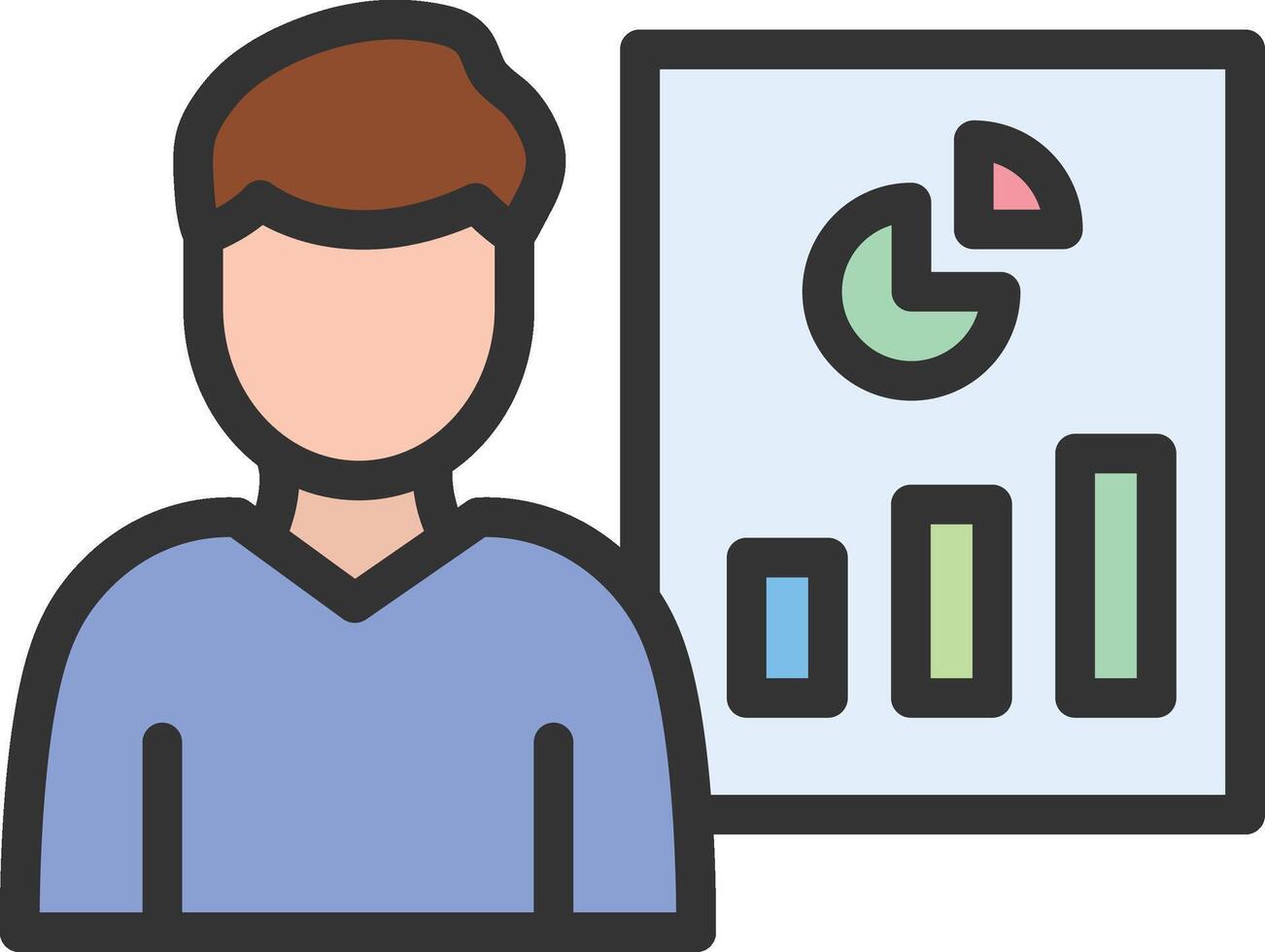 Business Analyst icon image. Suitable for mobile apps, web apps and print media. vector