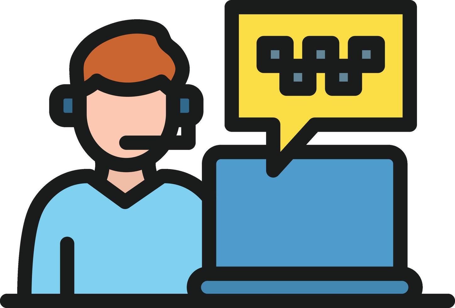 Call Center icon image. Suitable for mobile apps, web apps and print media. vector