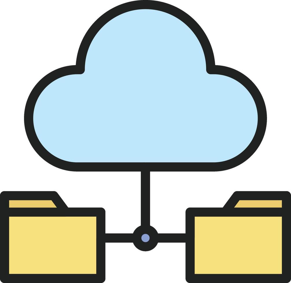 Cloud Storage icon image. Suitable for mobile apps, web apps and print media. vector