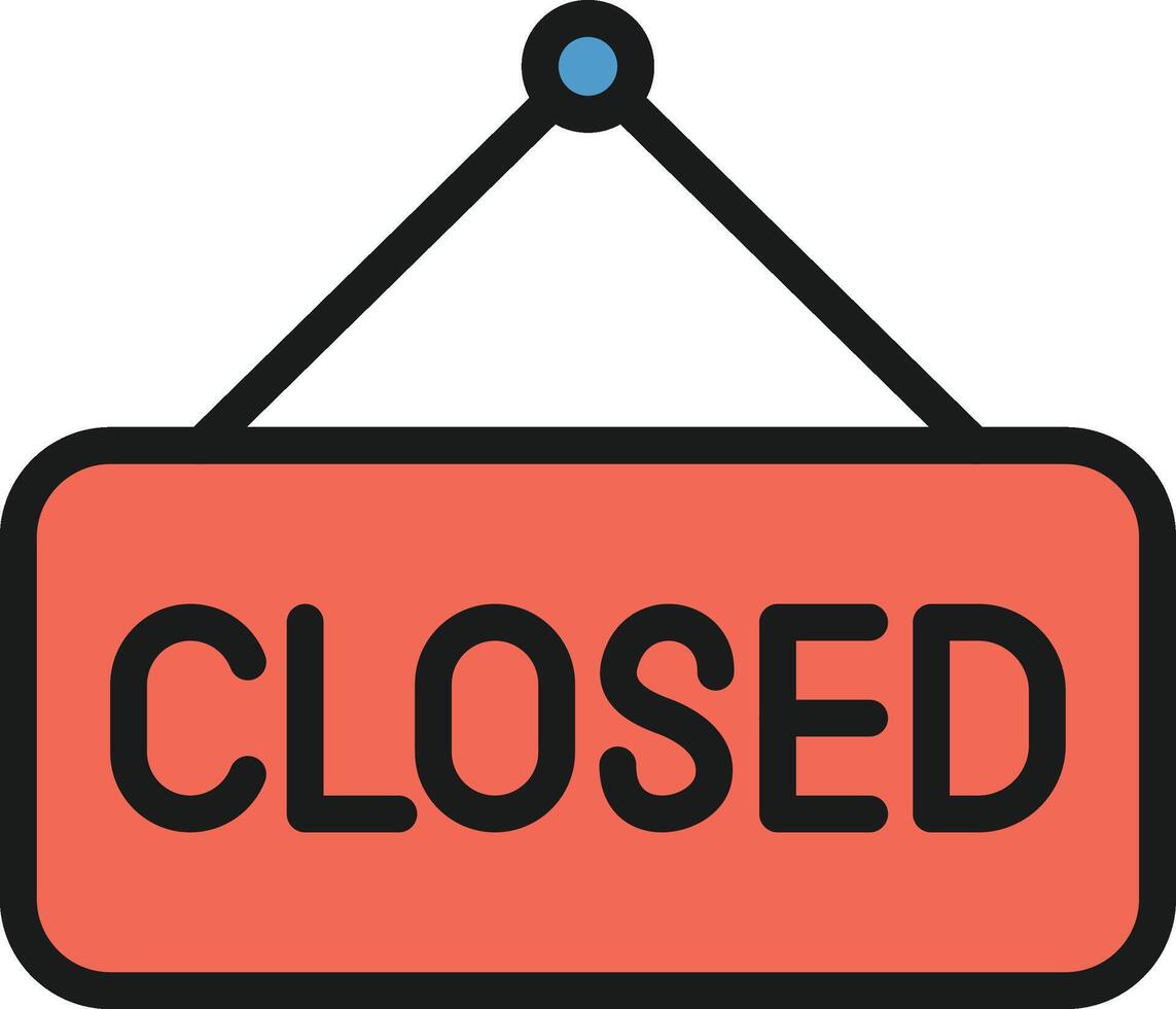 Closed Sign icon image. Suitable for mobile apps, web apps and print media. vector