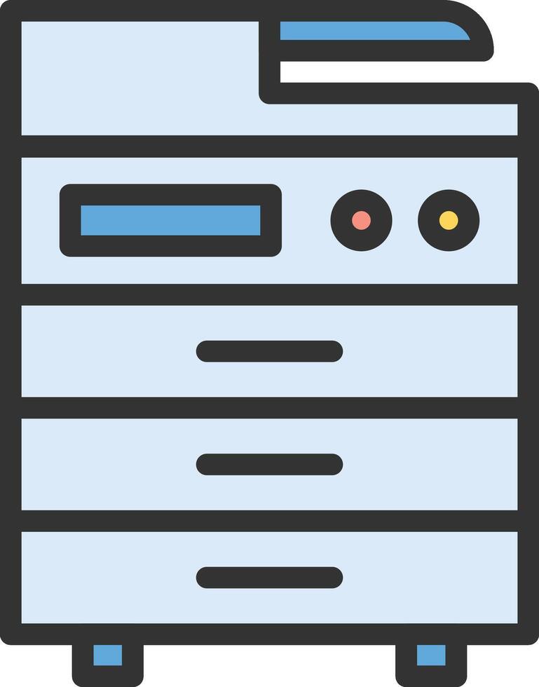 Copy Machine icon image. Suitable for mobile apps, web apps and print media. vector