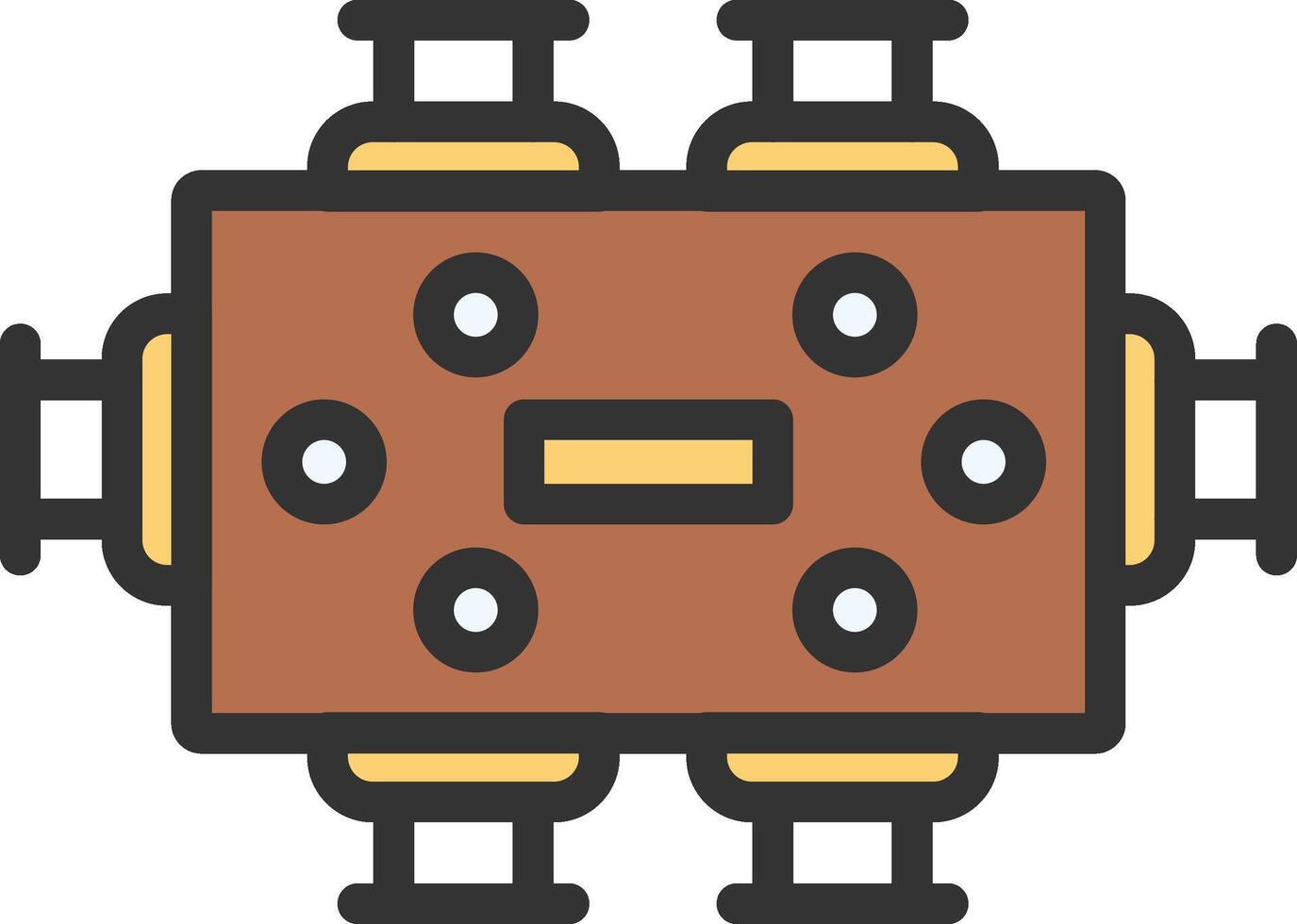 Dining Table icon image. Suitable for mobile apps, web apps and print media. vector