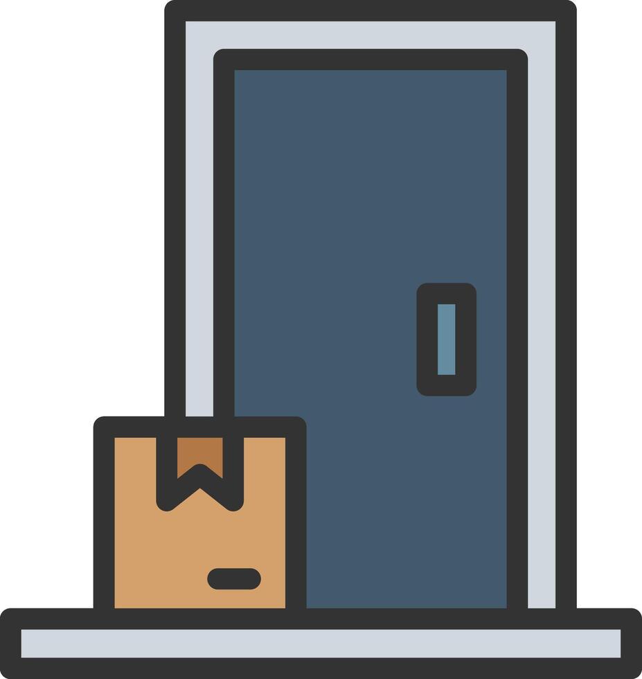Door Delivery icon image. Suitable for mobile apps, web apps and print media. vector