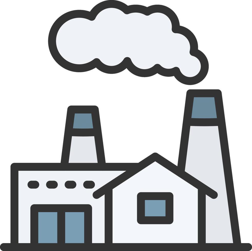 Factory icon image. Suitable for mobile apps, web apps and print media. vector