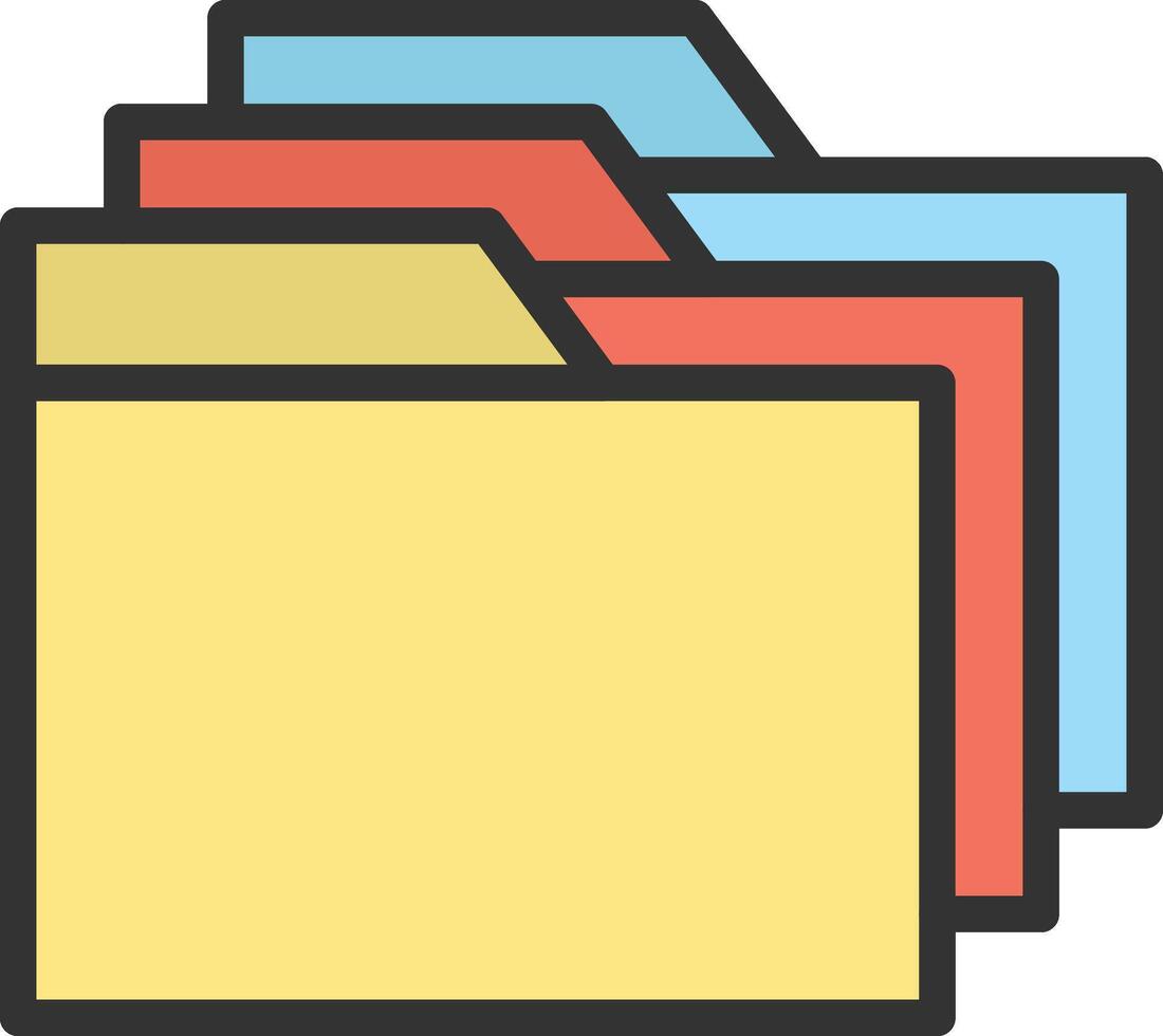 Folders icon image. Suitable for mobile apps, web apps and print media. vector