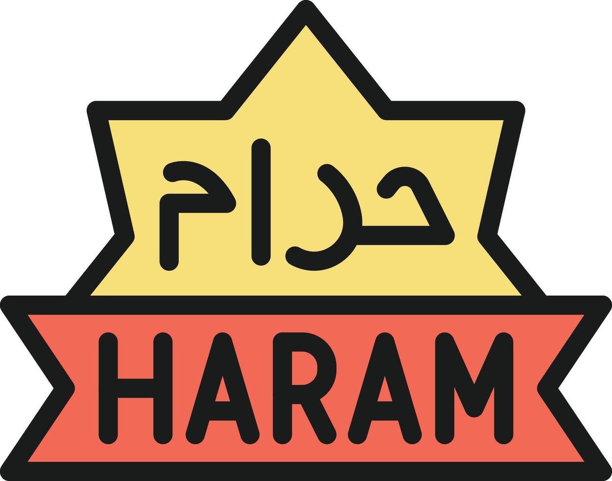 Haram icon image. Suitable for mobile apps, web apps and print media. vector