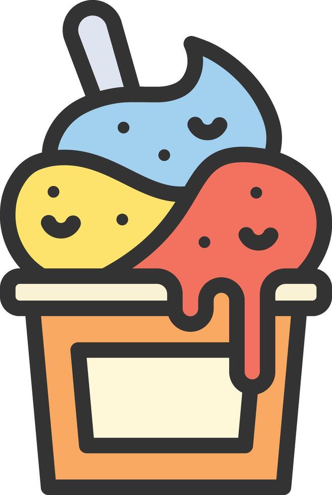 Ice Cream icon image. Suitable for mobile apps, web apps and print media. vector