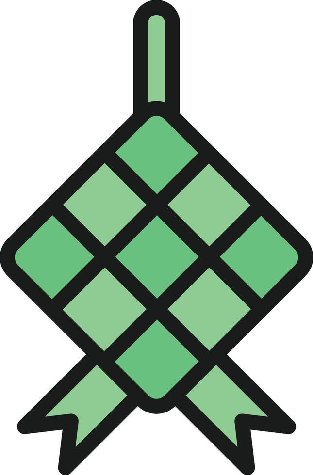 Ketupat icon image. Suitable for mobile apps, web apps and print media. vector