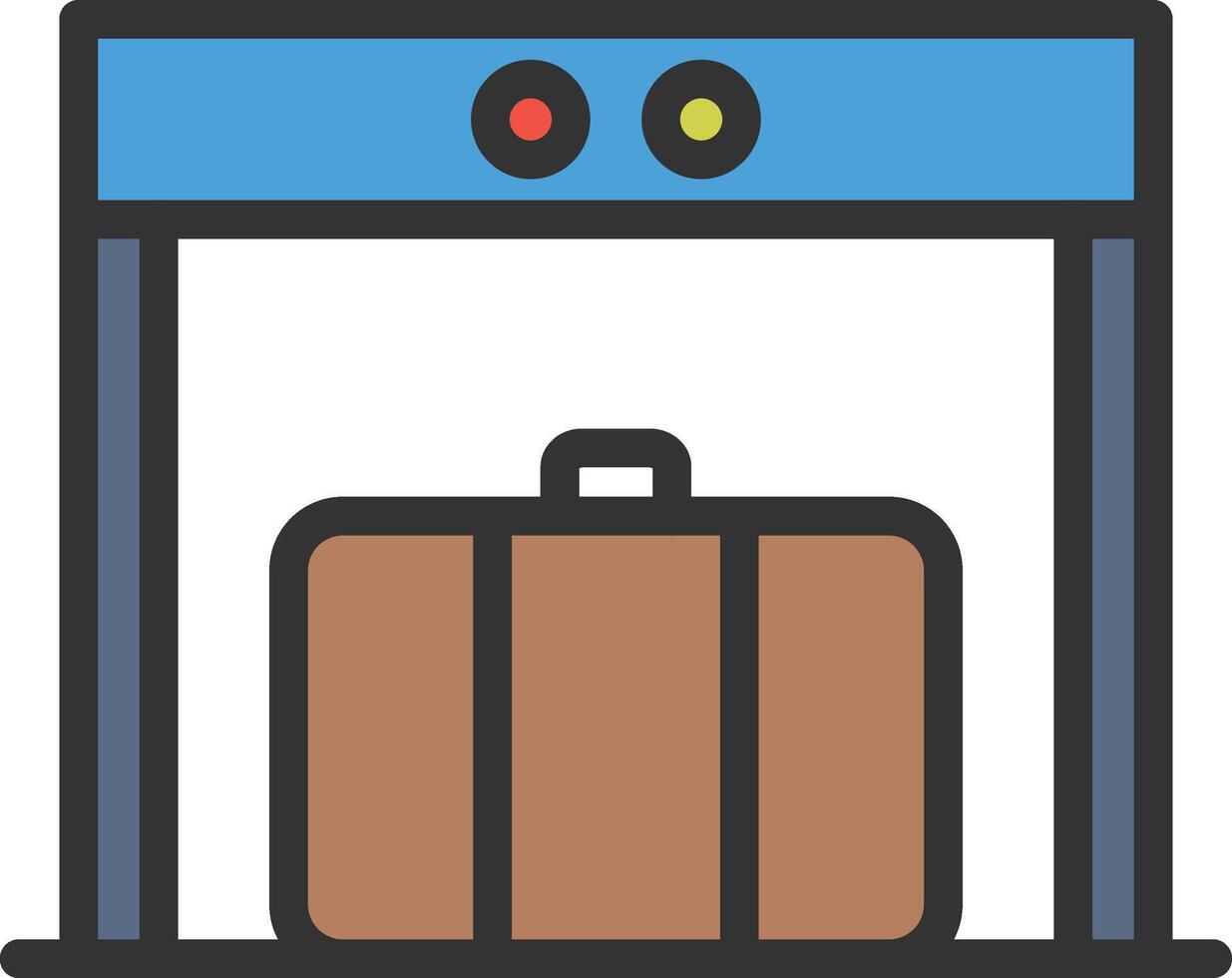 Luggage Scan icon image. Suitable for mobile apps, web apps and print media. vector
