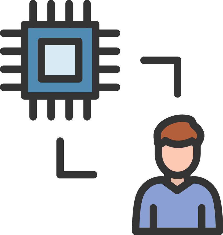 Machine to Person icon image. Suitable for mobile apps, web apps and print media. vector