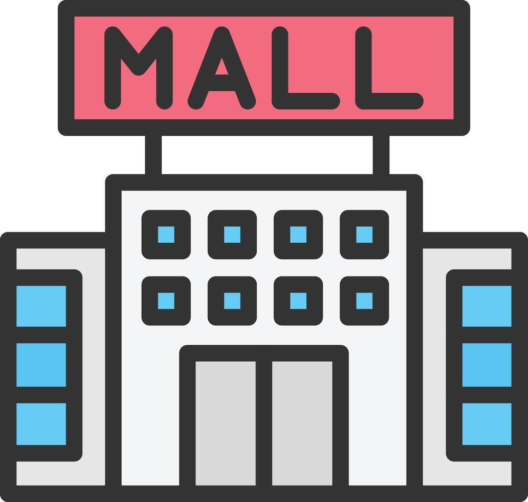 Mall icon image. Suitable for mobile apps, web apps and print media. vector
