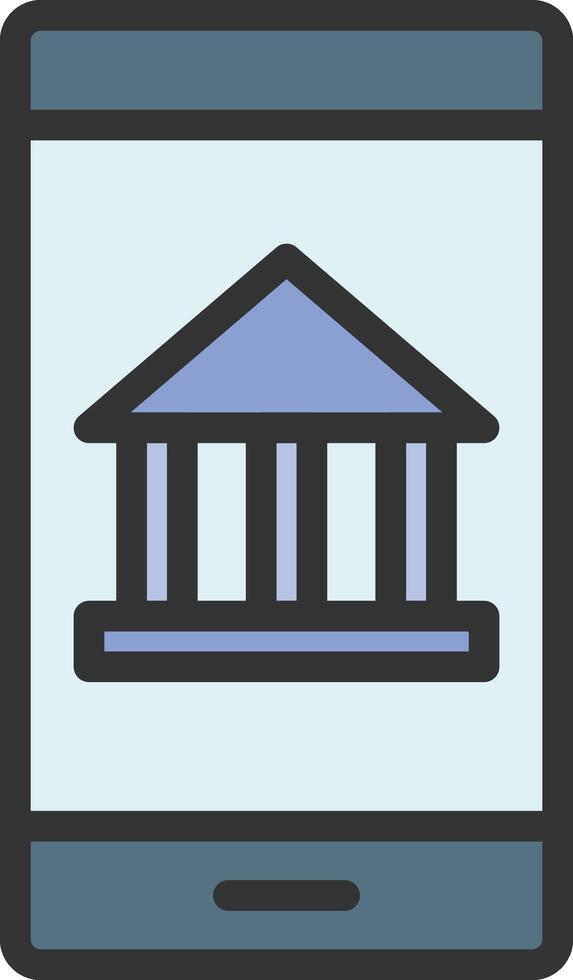 Mobile Banking icon image. Suitable for mobile apps, web apps and print media. vector