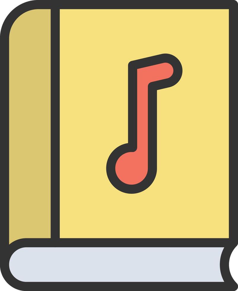 Music Book icon image. Suitable for mobile apps, web apps and print media. vector