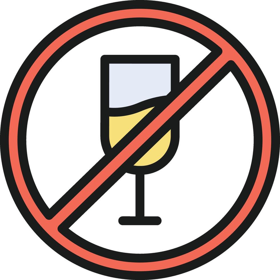 No Drink icon image. Suitable for mobile apps, web apps and print media. vector