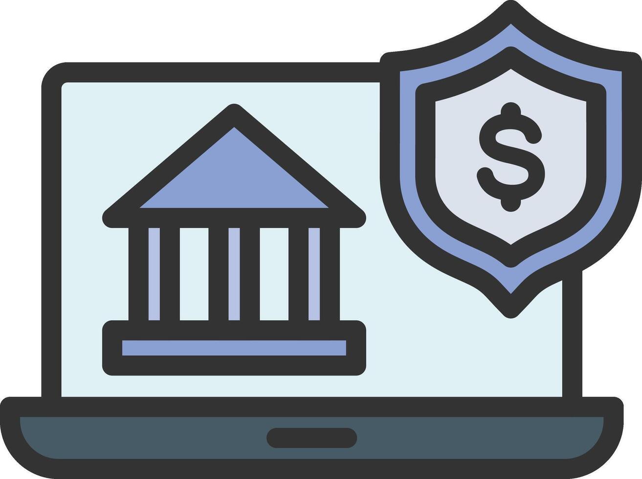 Online Banking Security icon image. Suitable for mobile apps, web apps and print media. vector