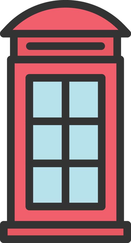 Phone Booth icon image. Suitable for mobile apps, web apps and print media. vector