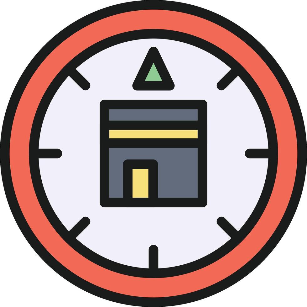 Qibla icon image. Suitable for mobile apps, web apps and print media. vector