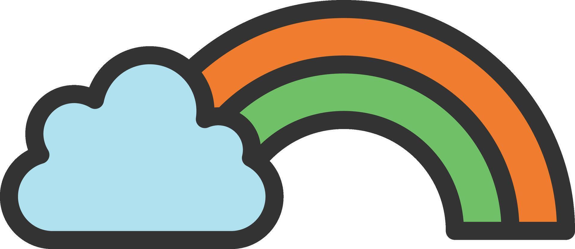 Rainbow icon image. Suitable for mobile apps, web apps and print media. vector