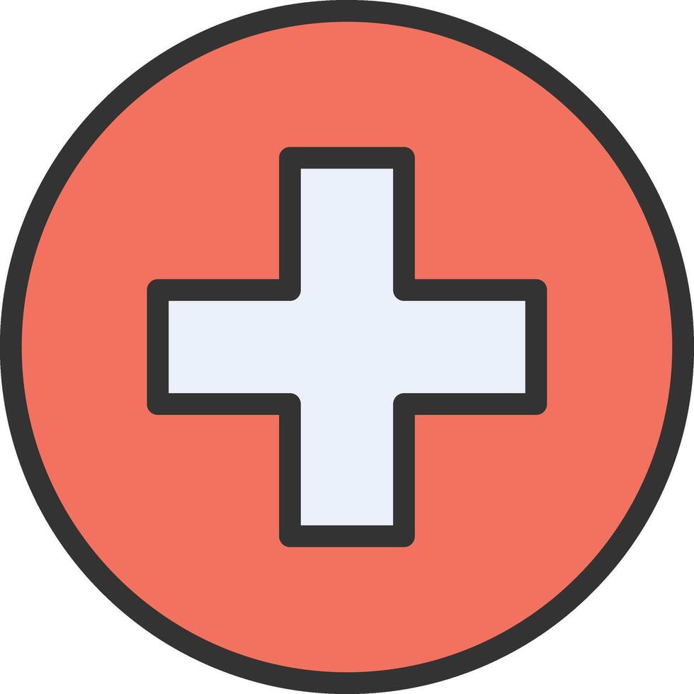 Red Cross icon image. Suitable for mobile apps, web apps and print media. vector